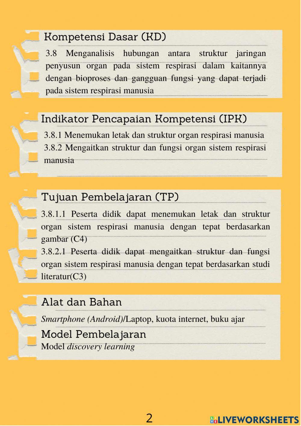 Revisi-LKPD Struktur dan Fungsi Organ Respirasi Manusia