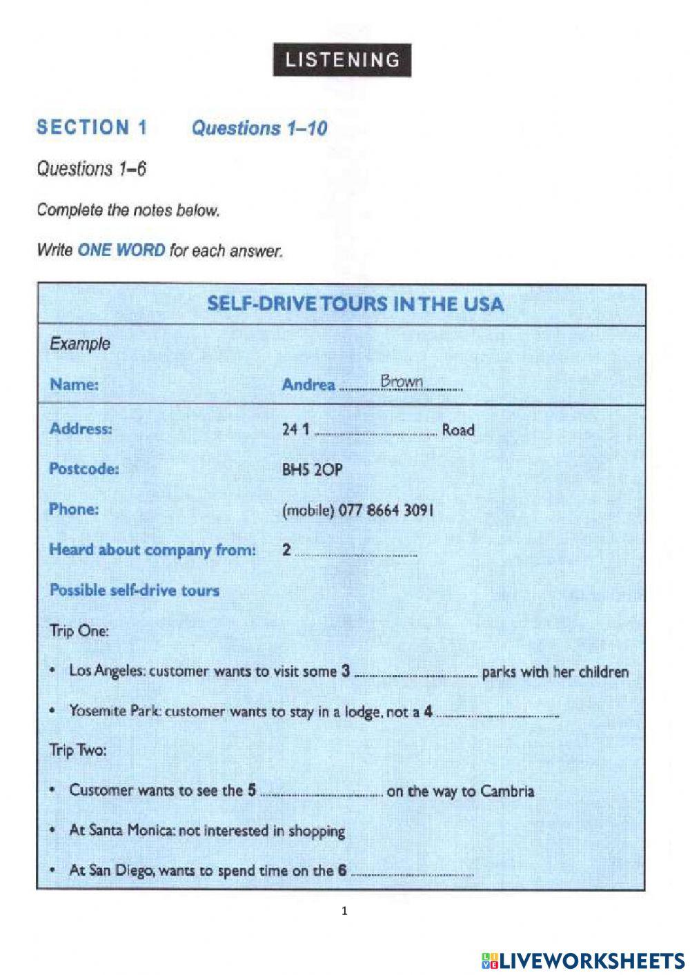 IELTS listening test