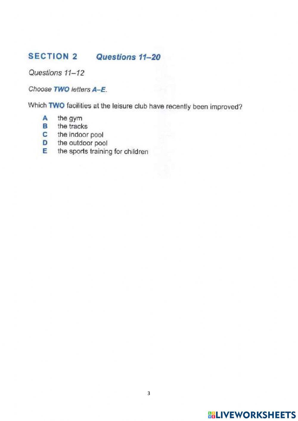 IELTS listening test