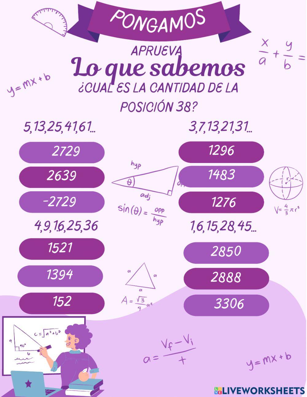 Sucecciones cuadraticas