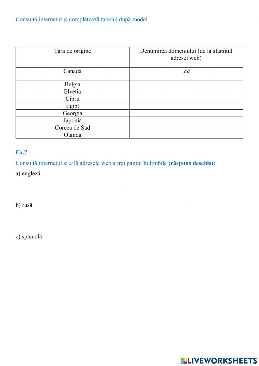Capitolul I.    Pagini web. 1.Locații și adrese web