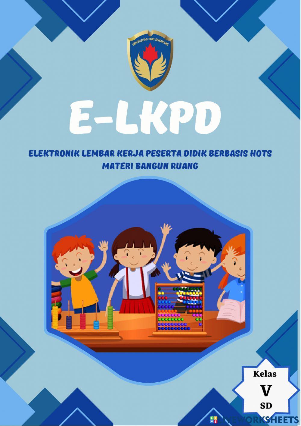E-lkpd materi bangun ruang