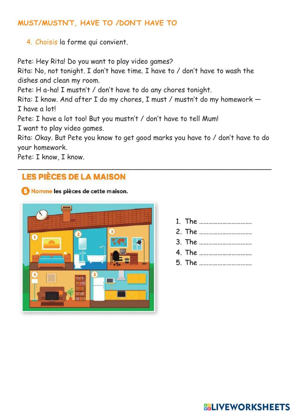 Unit 4 6 Home sweet Home Let's revise