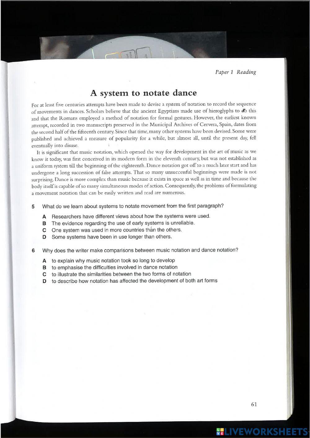 Reading CAE  test 3 all parts