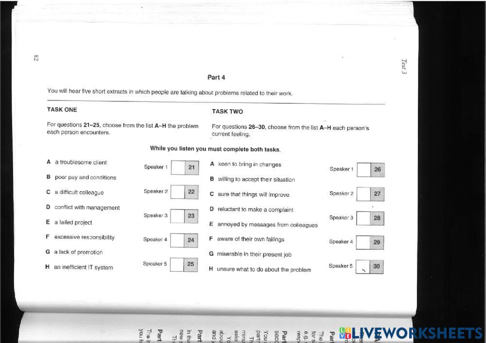 Listening cae test 3 all parts