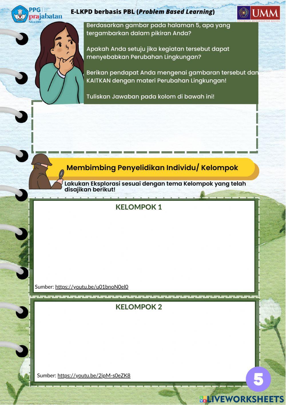 E-LKPD Perubahan Lingkungan Edisi ke-1