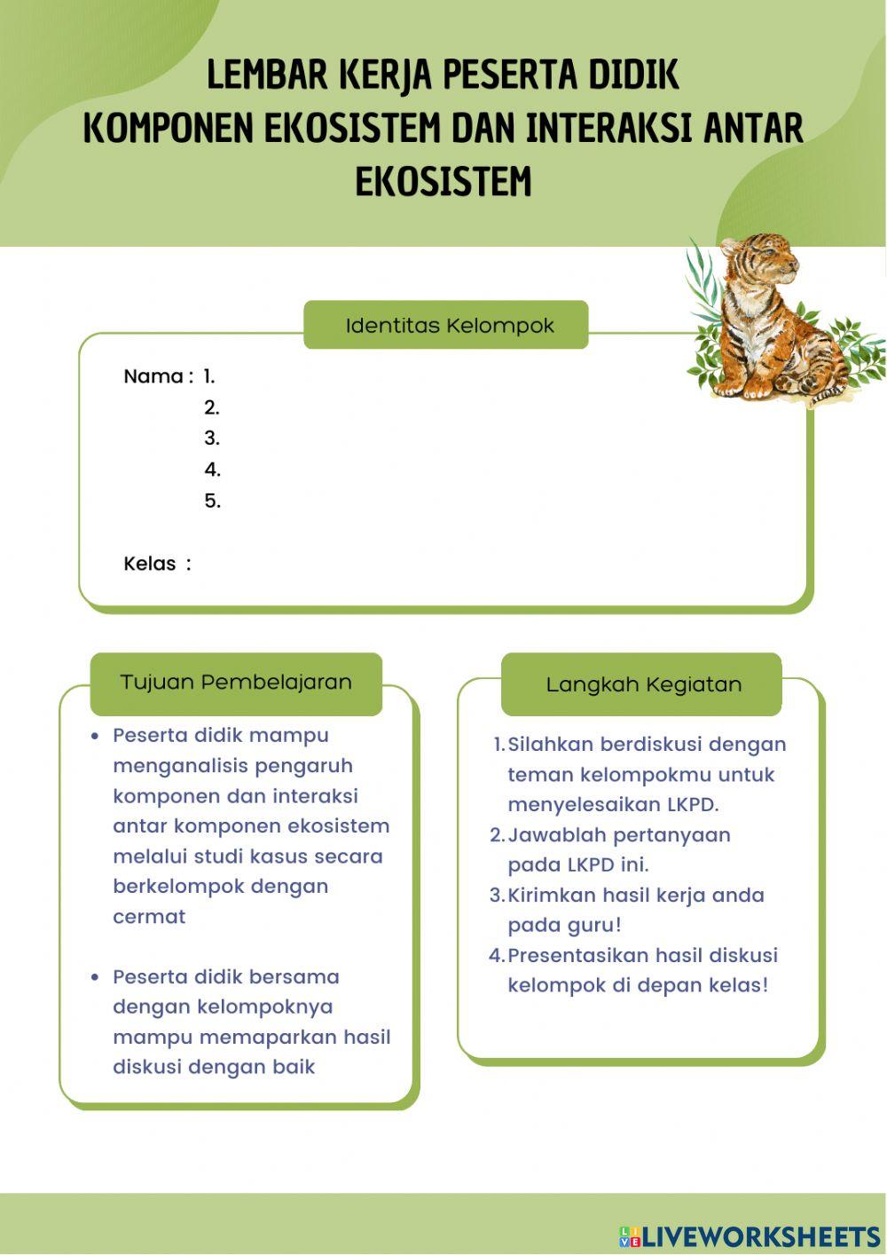 Lkpd studi kasus ekosistem hutan