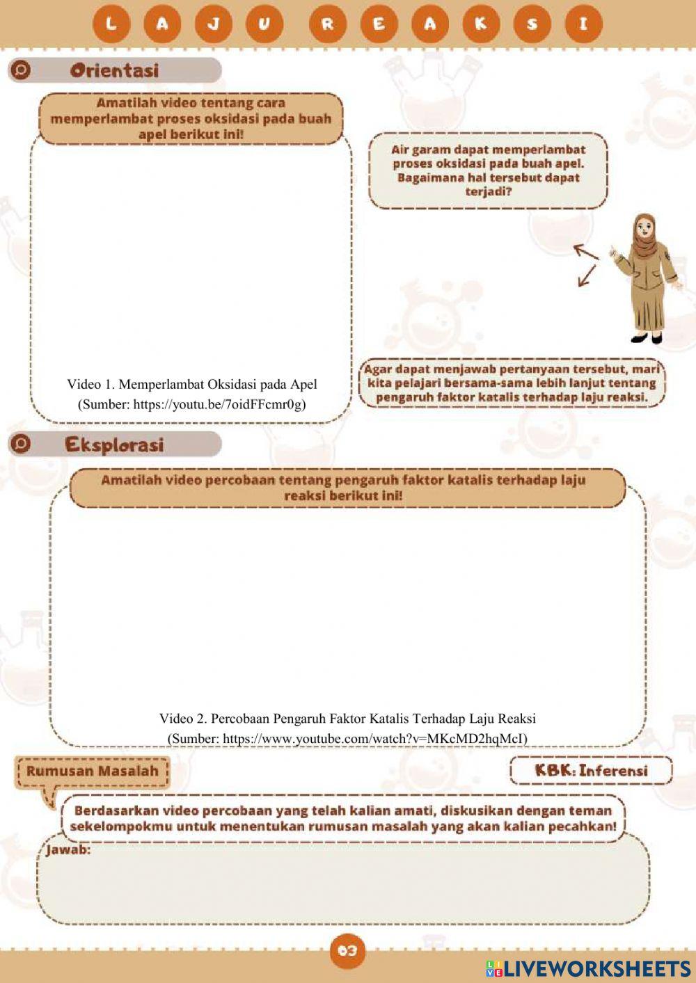E-LKPD LAJU REAKSI FAKTOR KATALIS