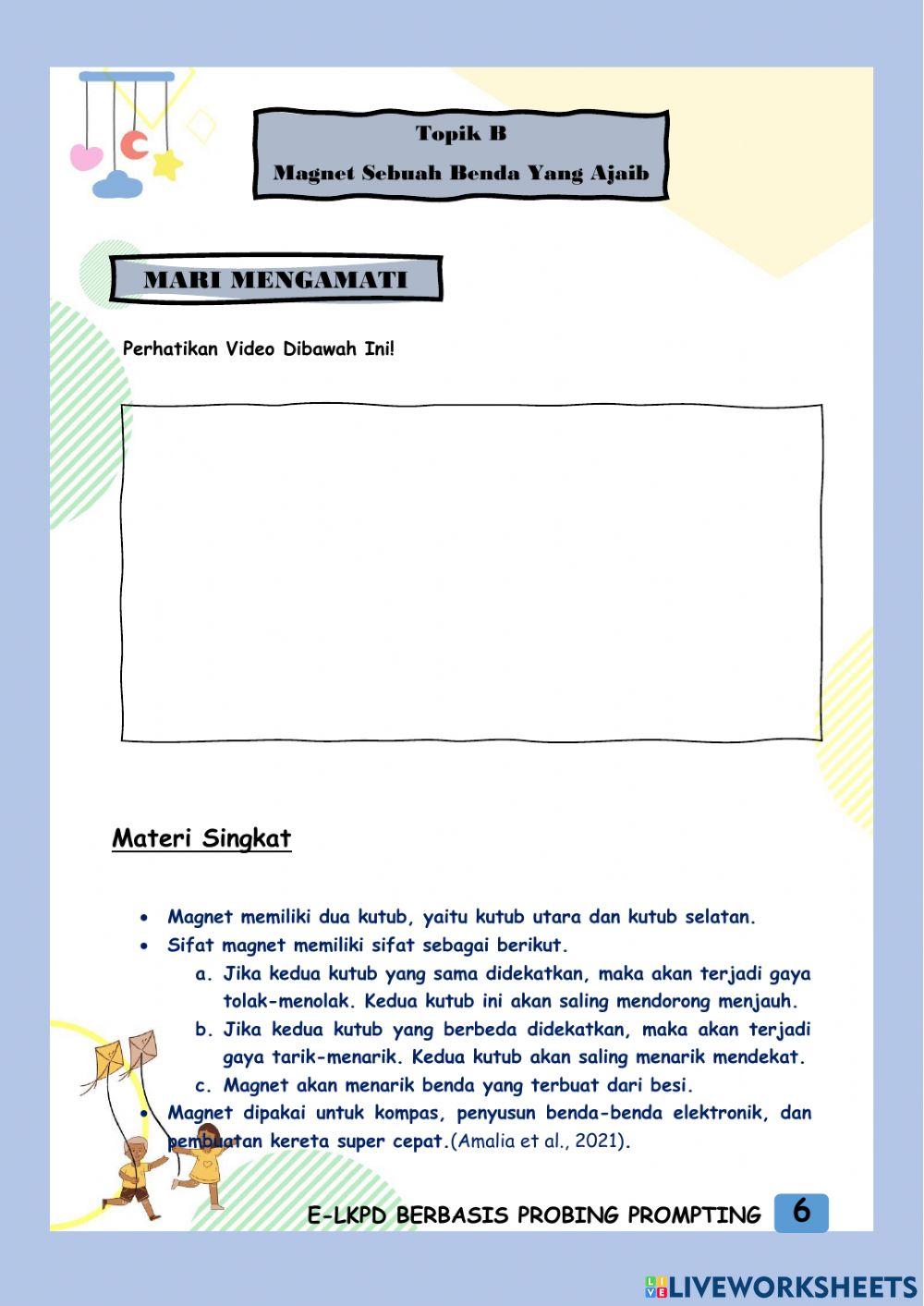 Topik B : Magnet Sebuah Benda Yang Ajaib