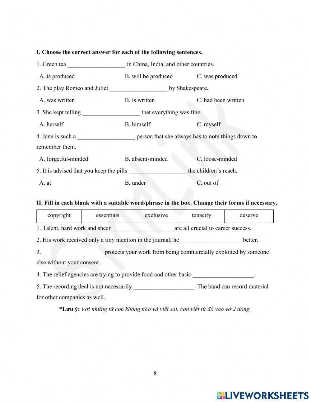 Foreign teacher-S8-Week 4-Lesson 4-IELTS PRACTICE