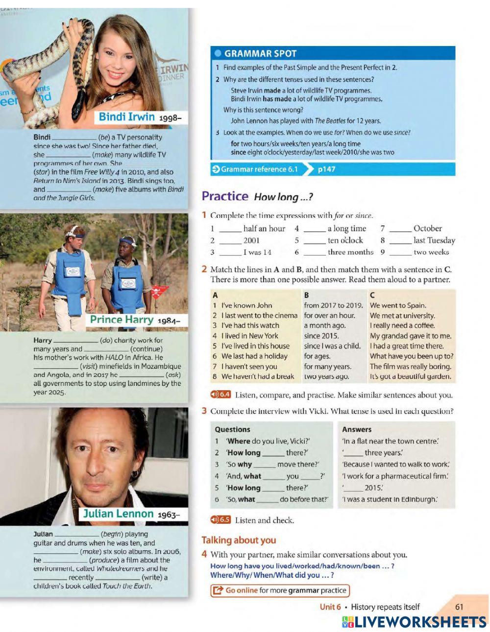 Present Perfect and Past Simple