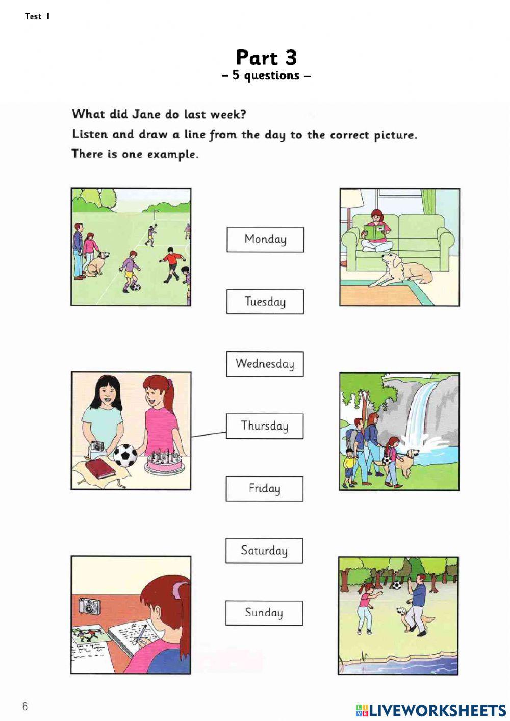 Movers -test 1-listening-part 1,2,3,4