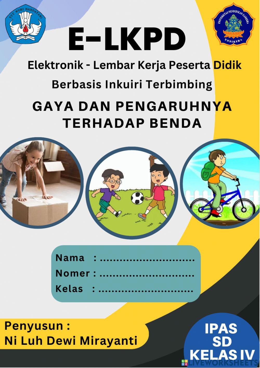 E-LKPD Gaya dan Pengaruhnya Terhadap Benda