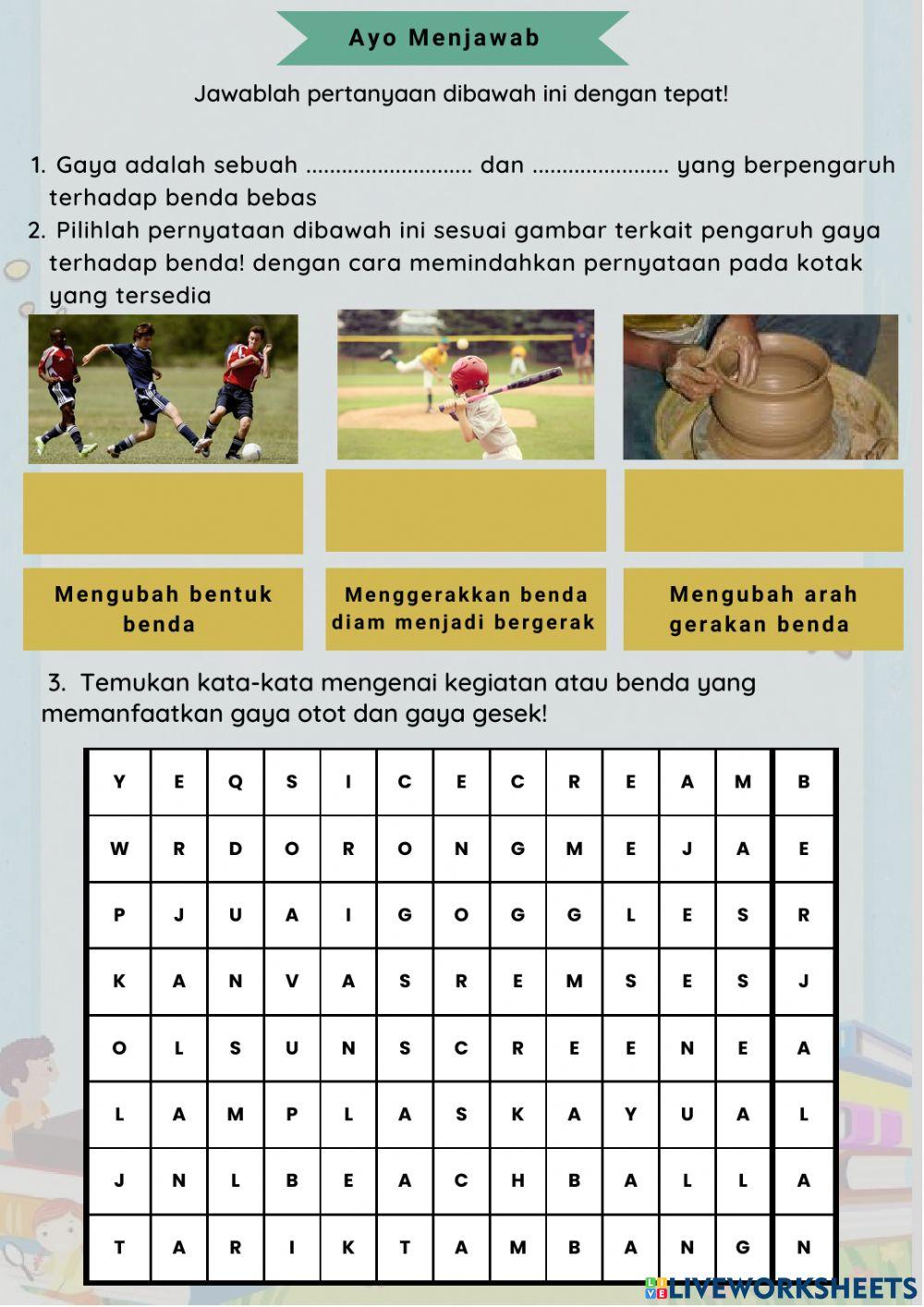 E-LKPD Gaya dan Pengaruhnya Terhadap Benda