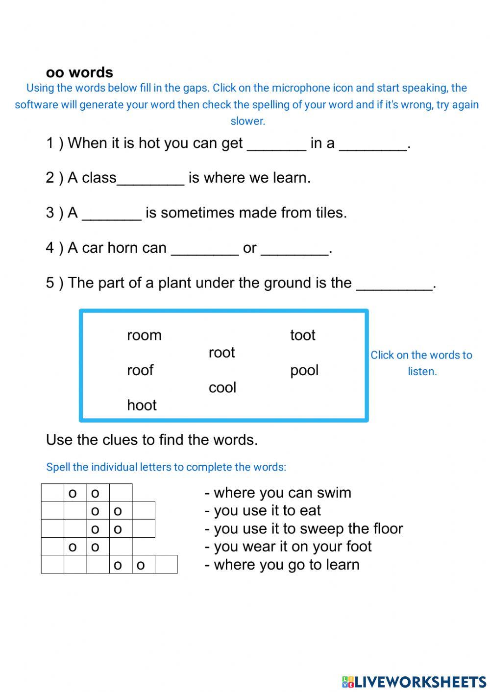 ee oo spelling pronunciation