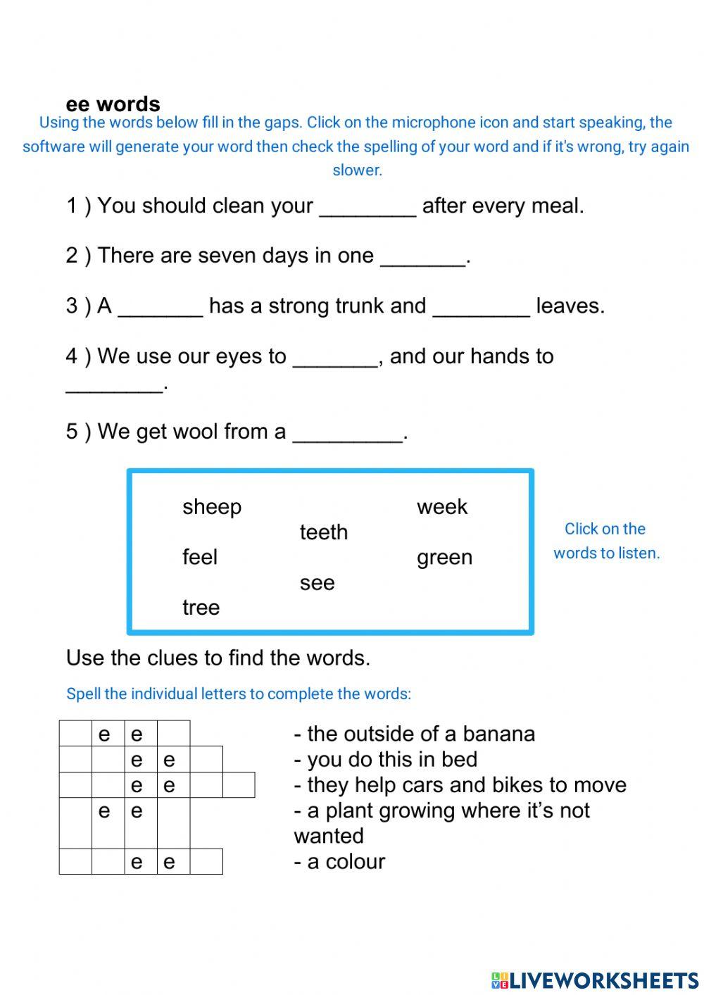 ee oo spelling pronunciation
