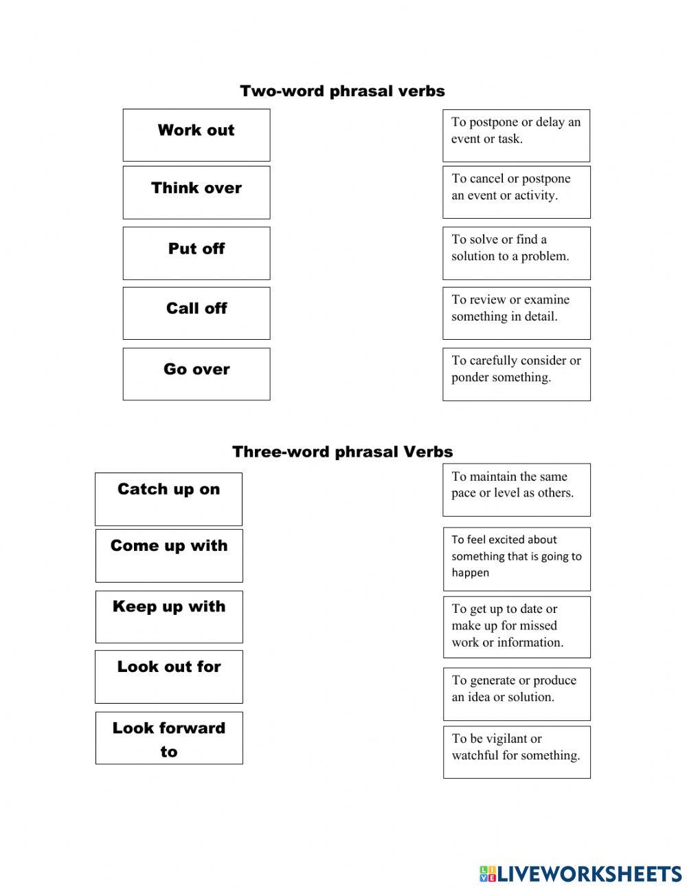 Phrasal Verbs for teachers