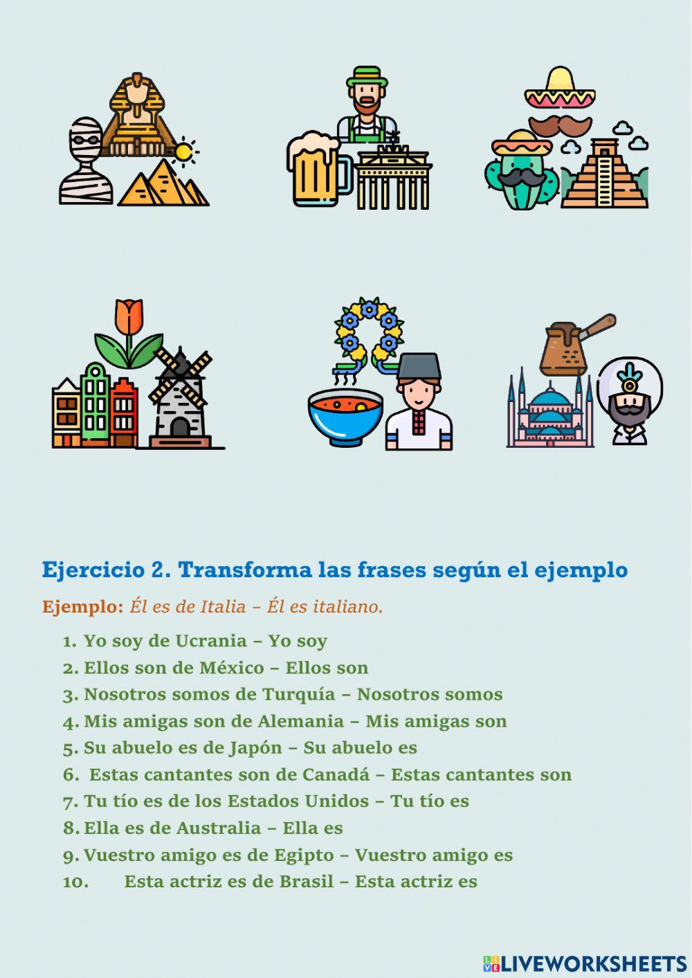 Países y nacionalidades