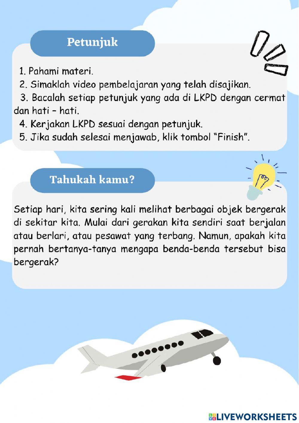 LKPD Konsep Gerak untuk SMP