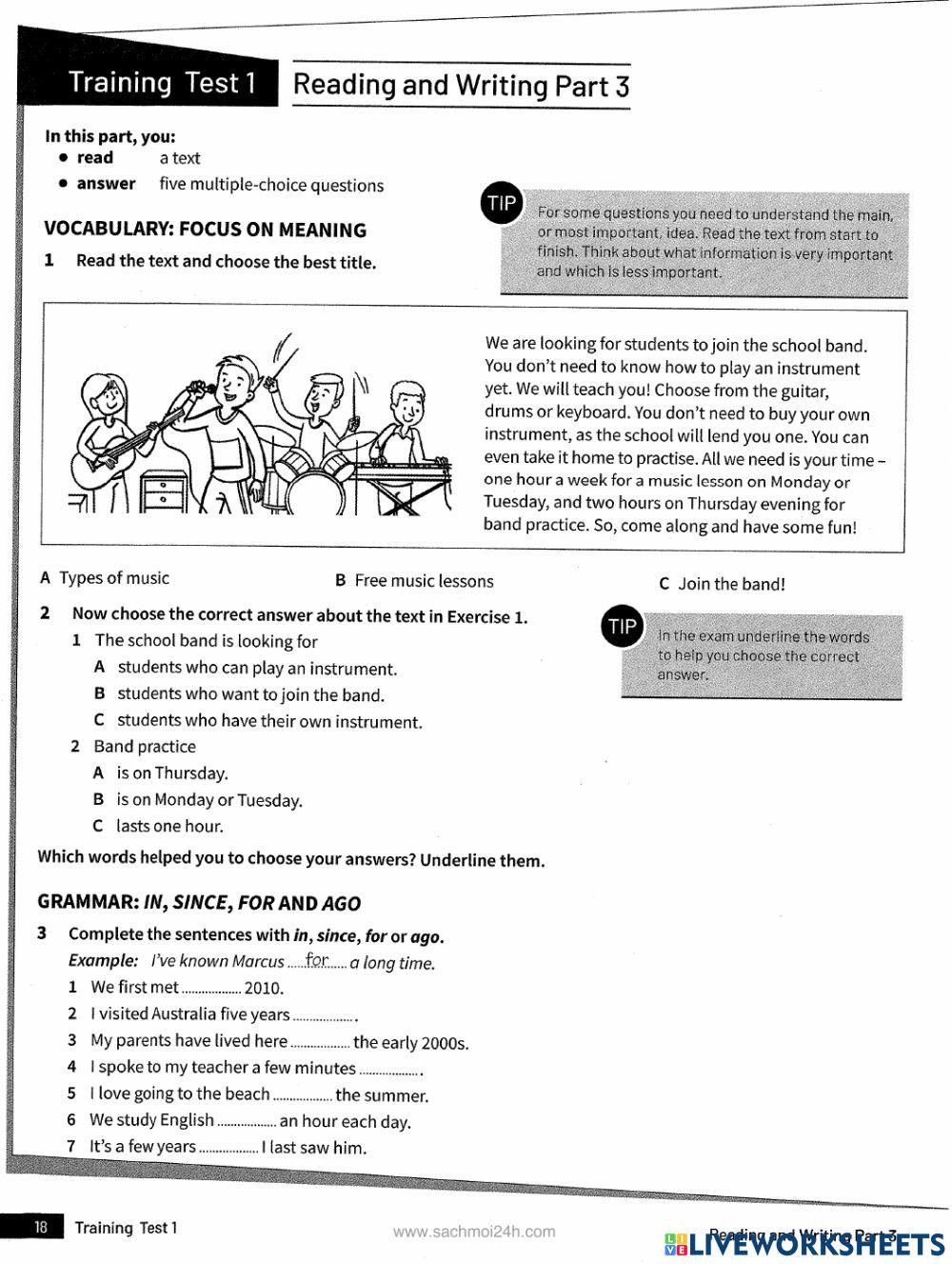 Ket - trainer - part 3 - part 4 - part 5 - part 6 - part 7