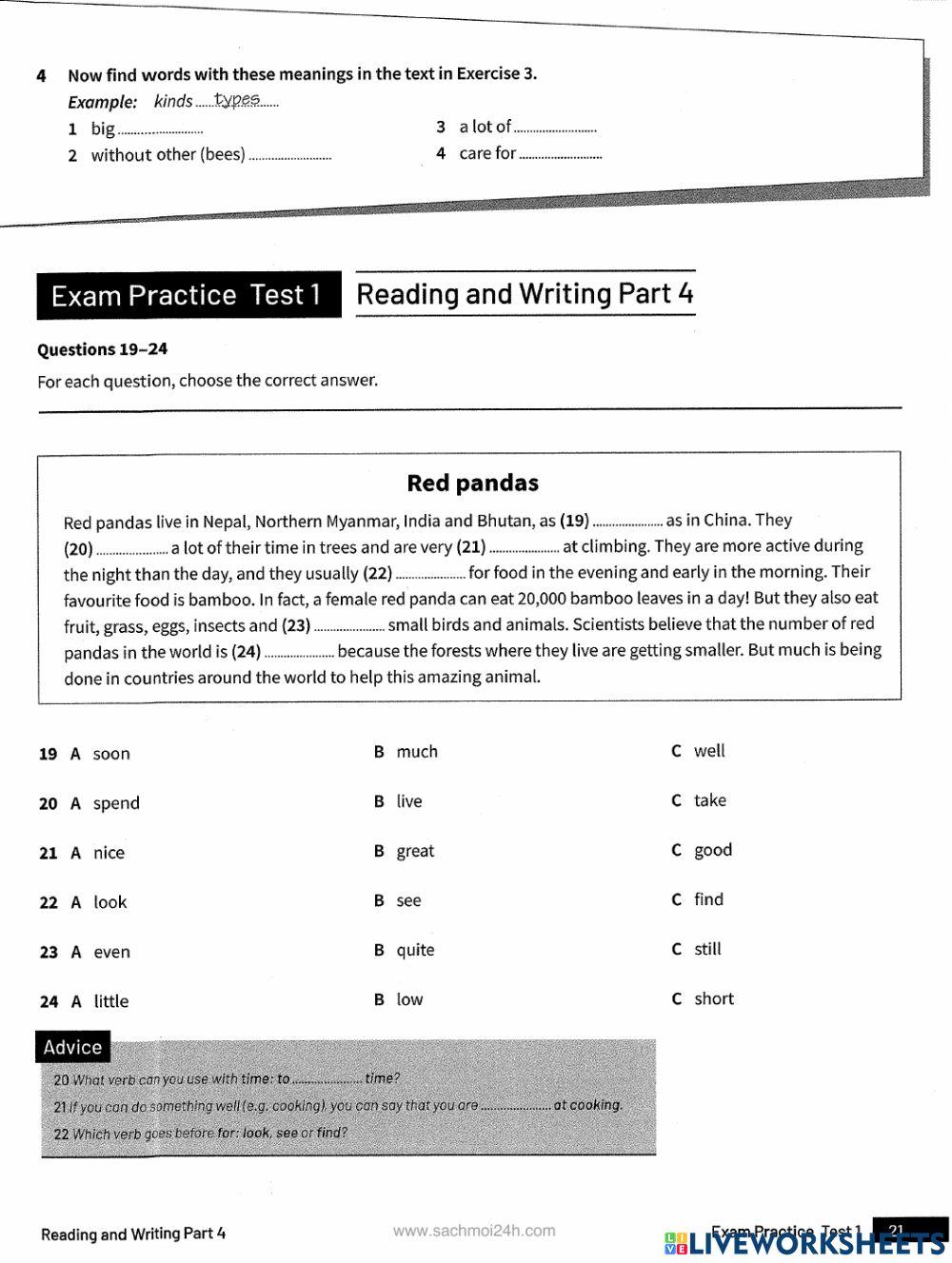 Ket - trainer - part 3 - part 4 - part 5 - part 6 - part 7