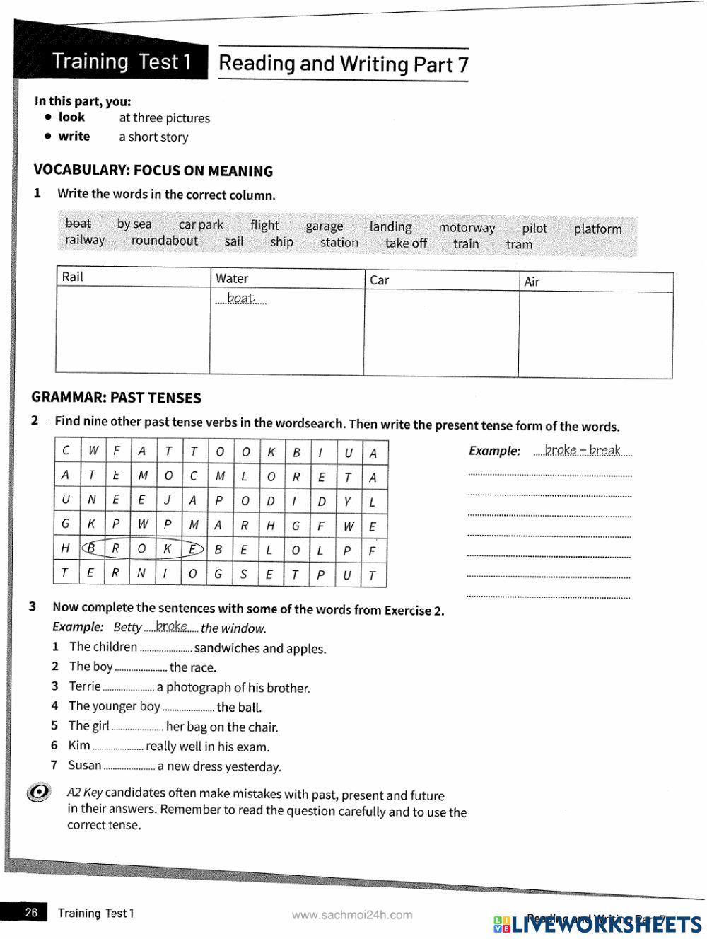 Ket - trainer - part 3 - part 4 - part 5 - part 6 - part 7