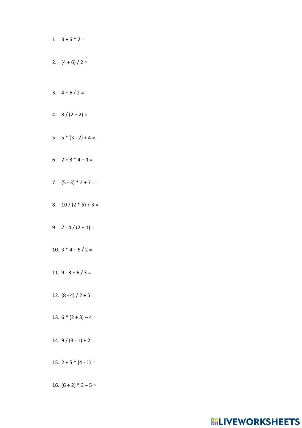 Jerarquía de operaciones