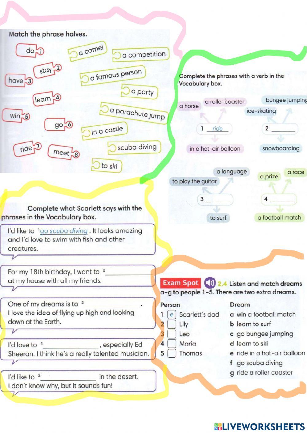 Free time activities