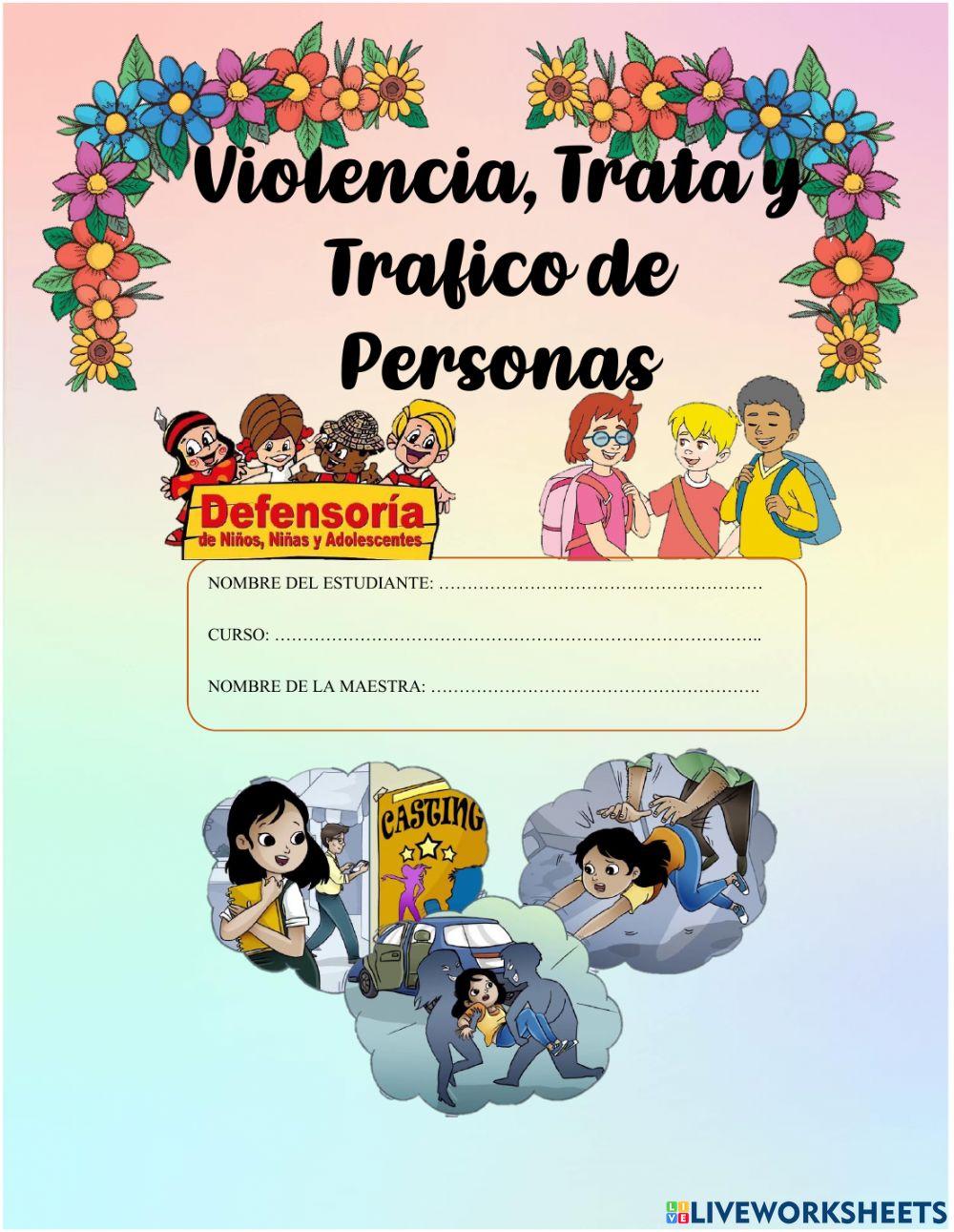 Violencia, trata y trafico de personas