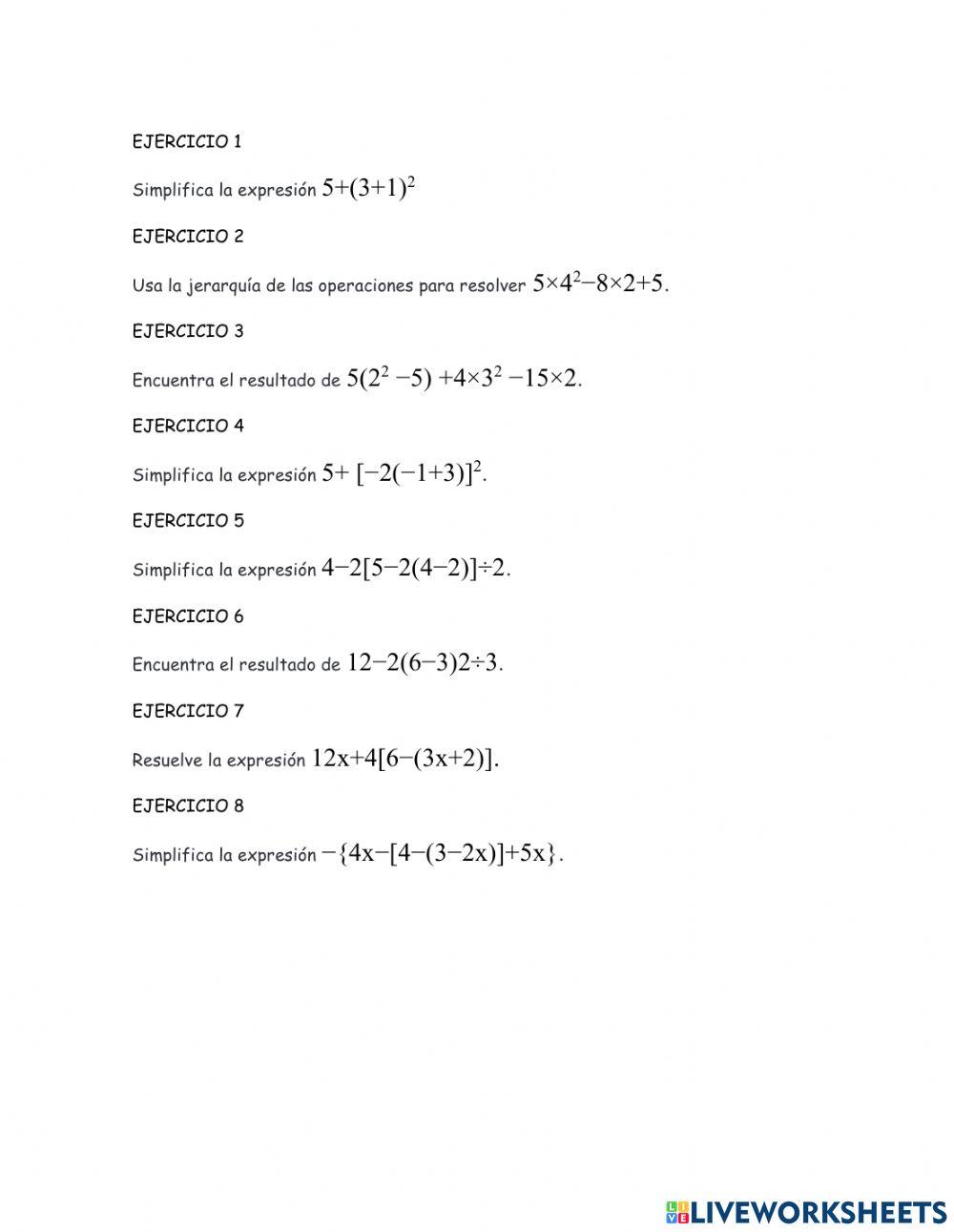 Jerarquía de operaciones