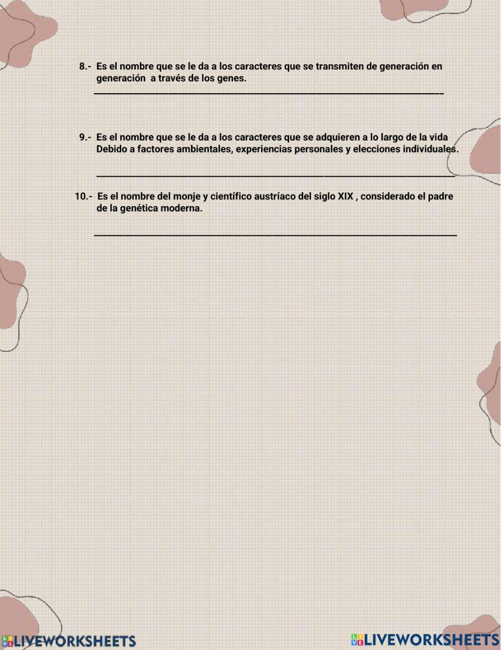 Evaluación de 3o. Básico