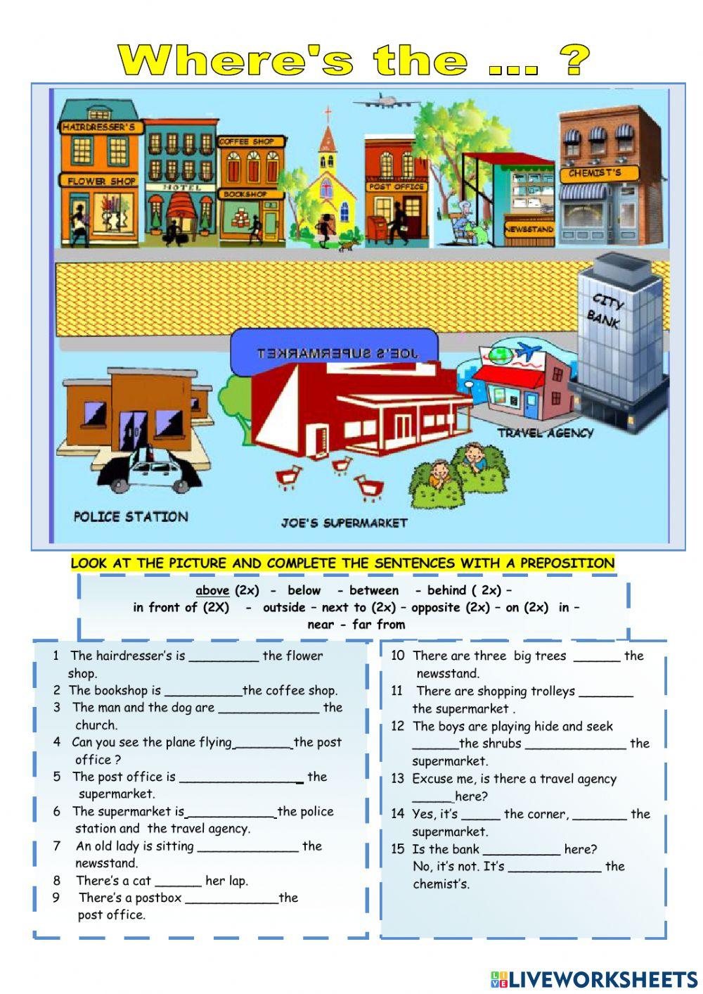 Prepositions of place