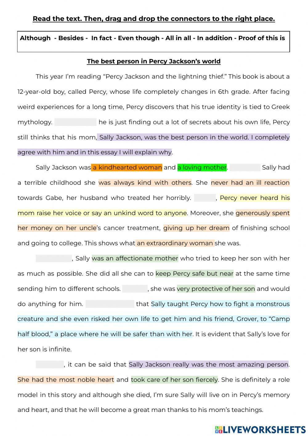 Connectors and elements of an opinion essay