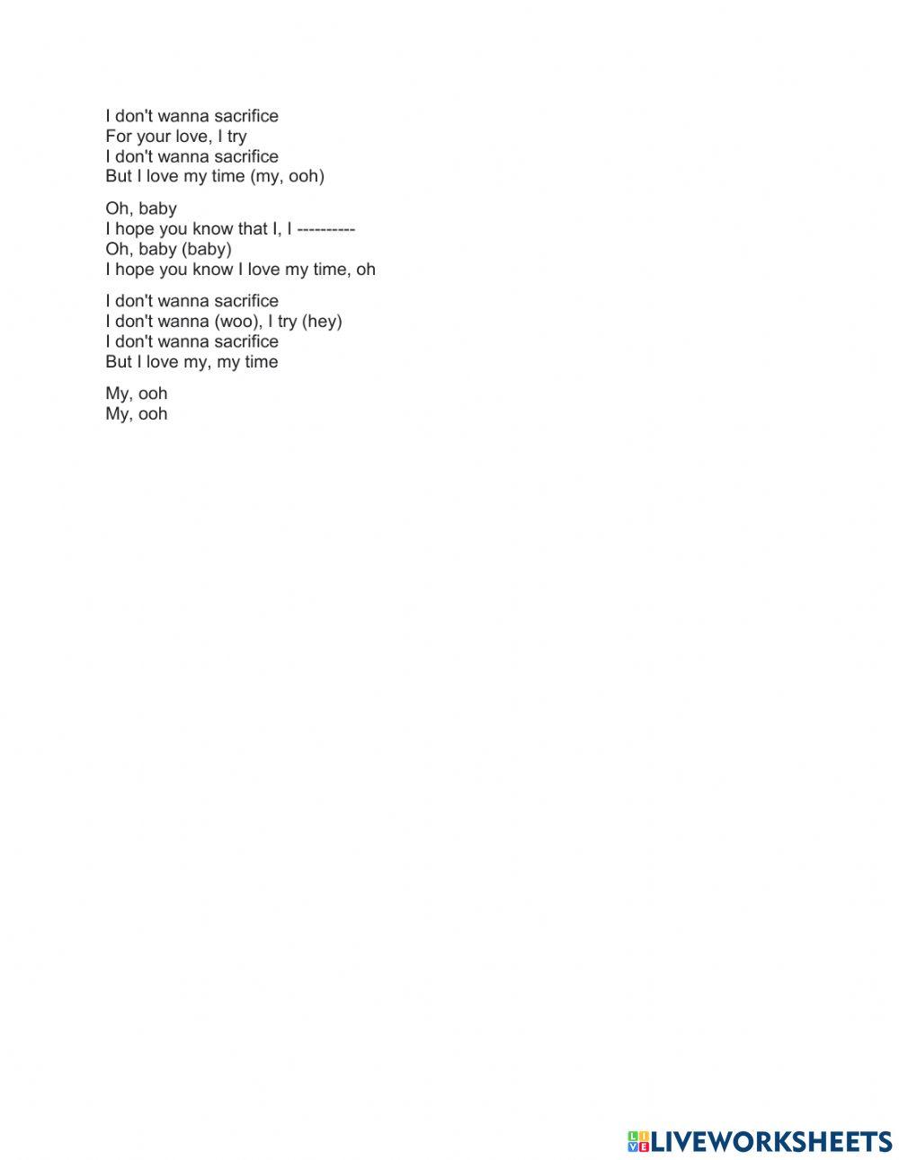 The weeknd sacrifice