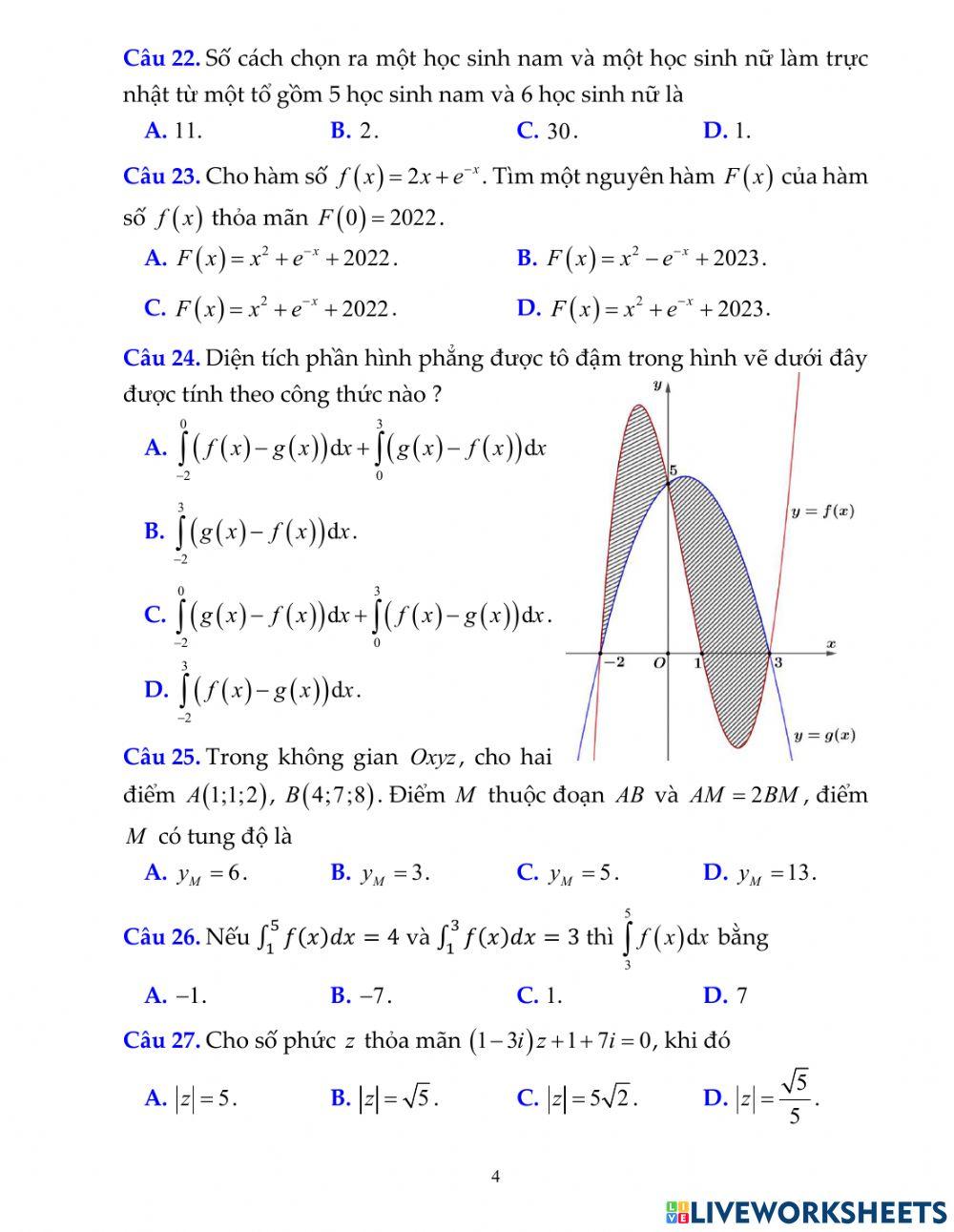 Đề 7 - On thi TN THPT 2023 - Toán