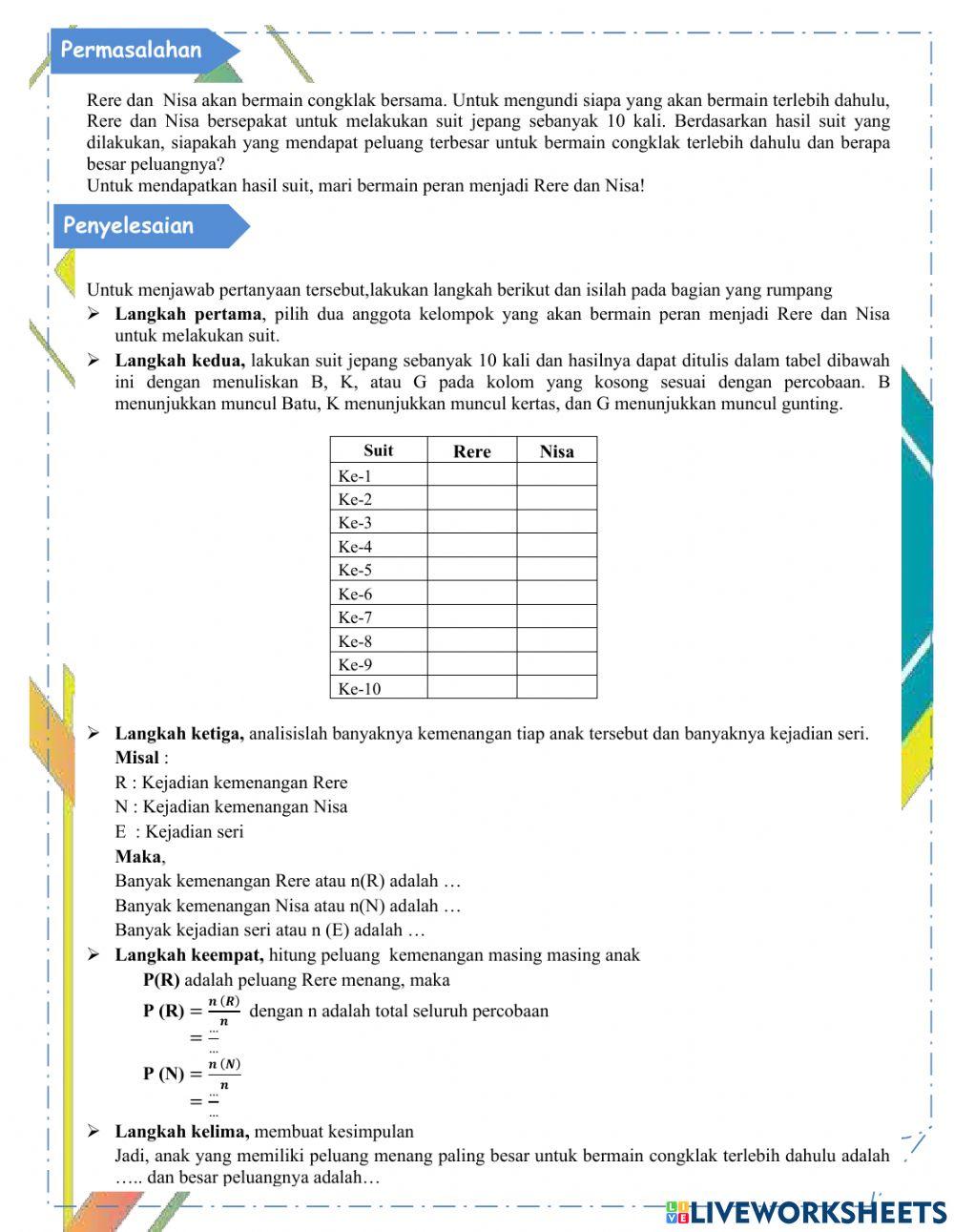Peluang Empirik (Kelompok Auditori)