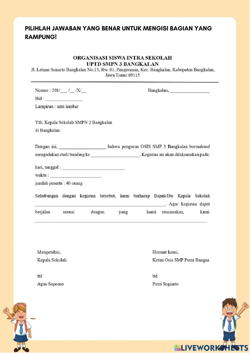 Lkpd individu unsur surat resmi