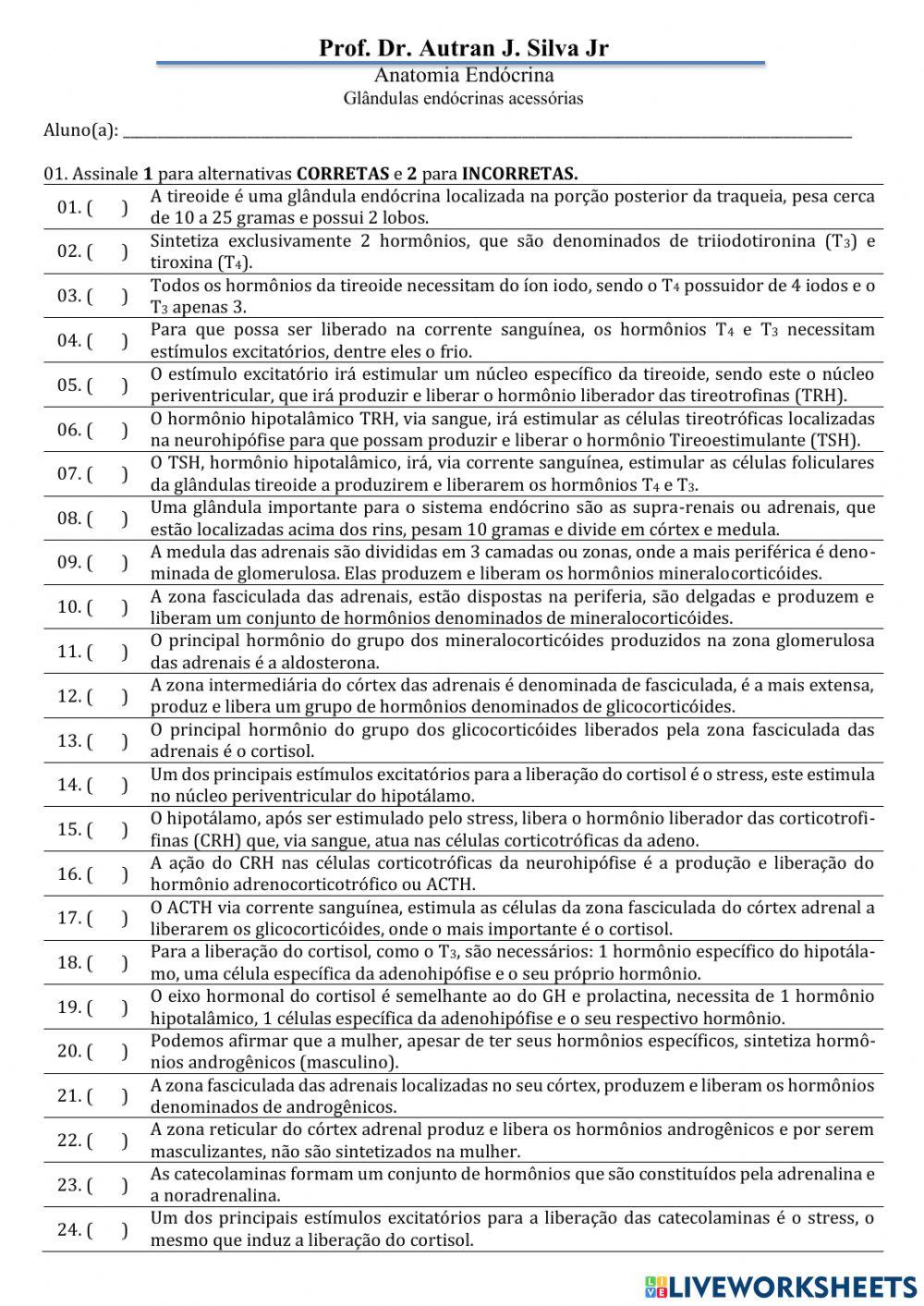 Anatomia Endócrina: Glândulas acessórias