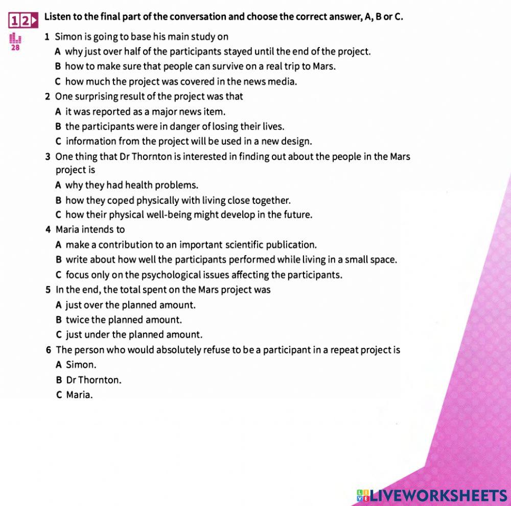 IELTS B - Lesson 5 - Activity 12