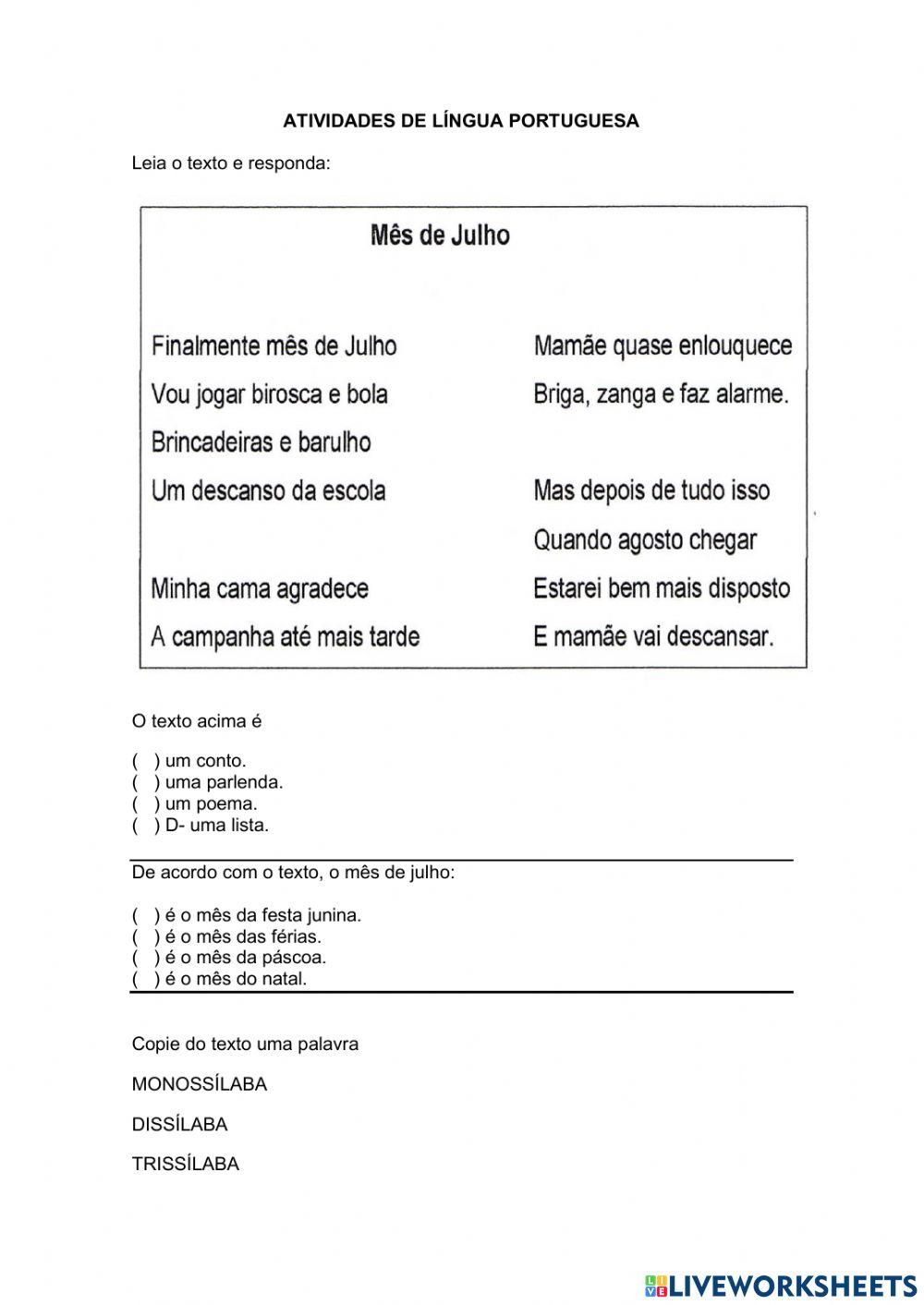 Leitura e ortografia