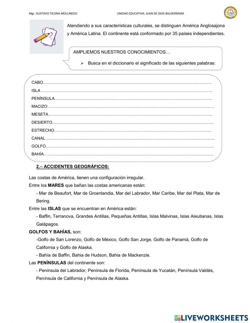 El continente americano