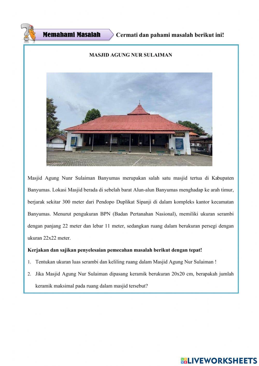 LKPD Sedang Materi Bangun Datar Persegi Persegi Panjang