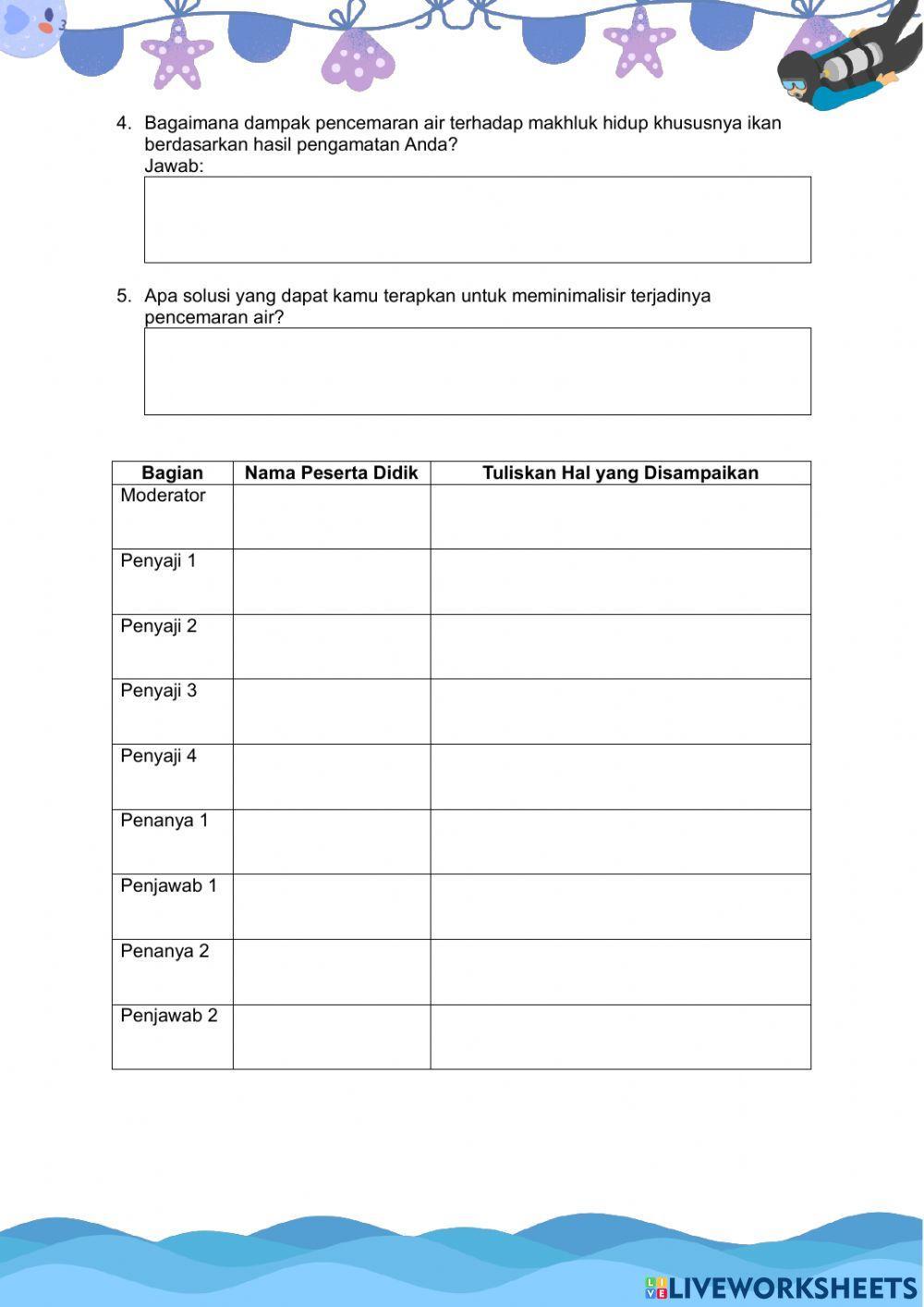 Praktikum Pencemaran Air