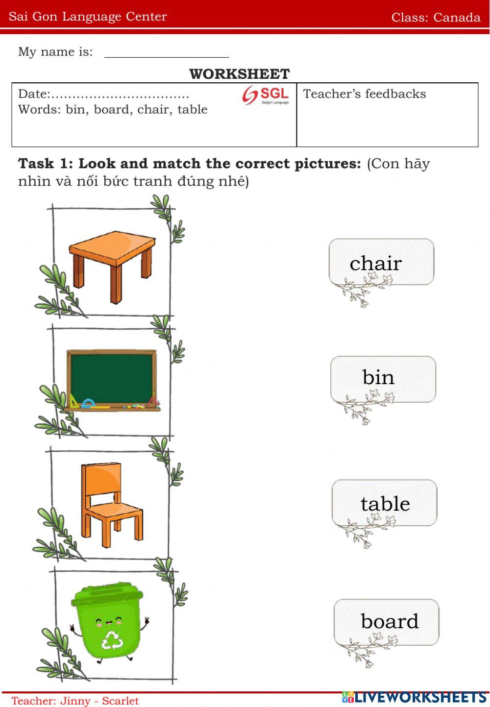 Canada review bin, board, chair, table 26.06