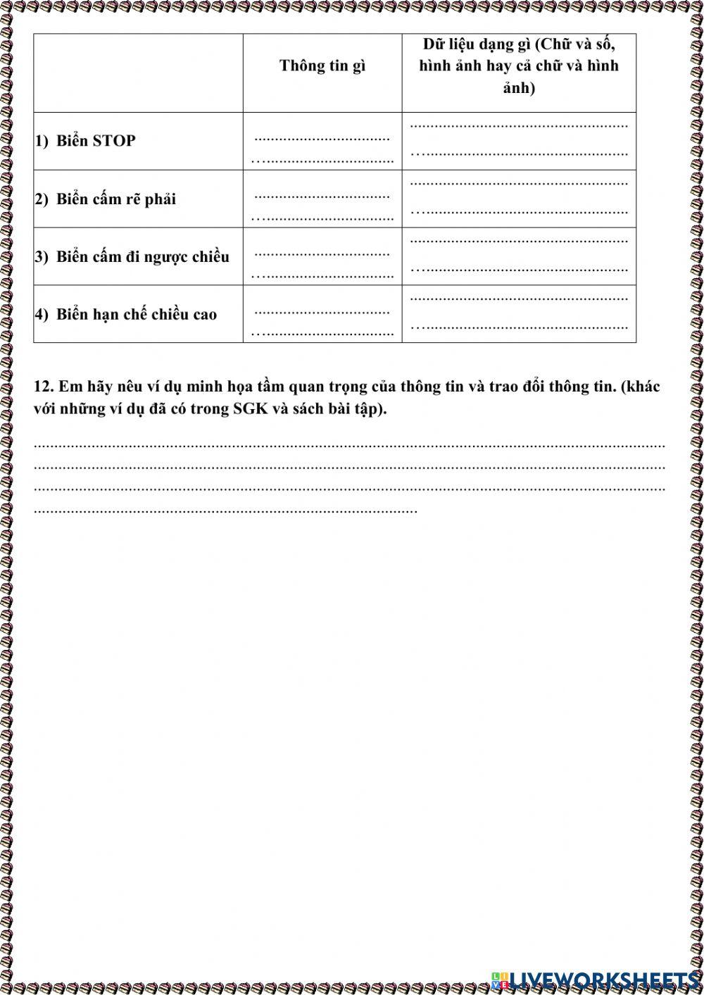 Tin hôc 6 - CD A Bài 2. Lưu trữ và trao đổi thông tin