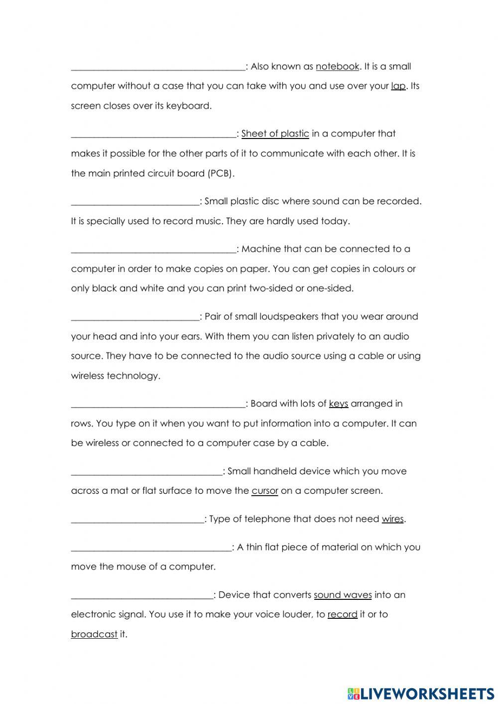 Computer definitions