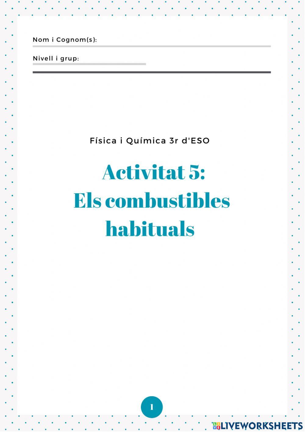 Els combustibles habituals