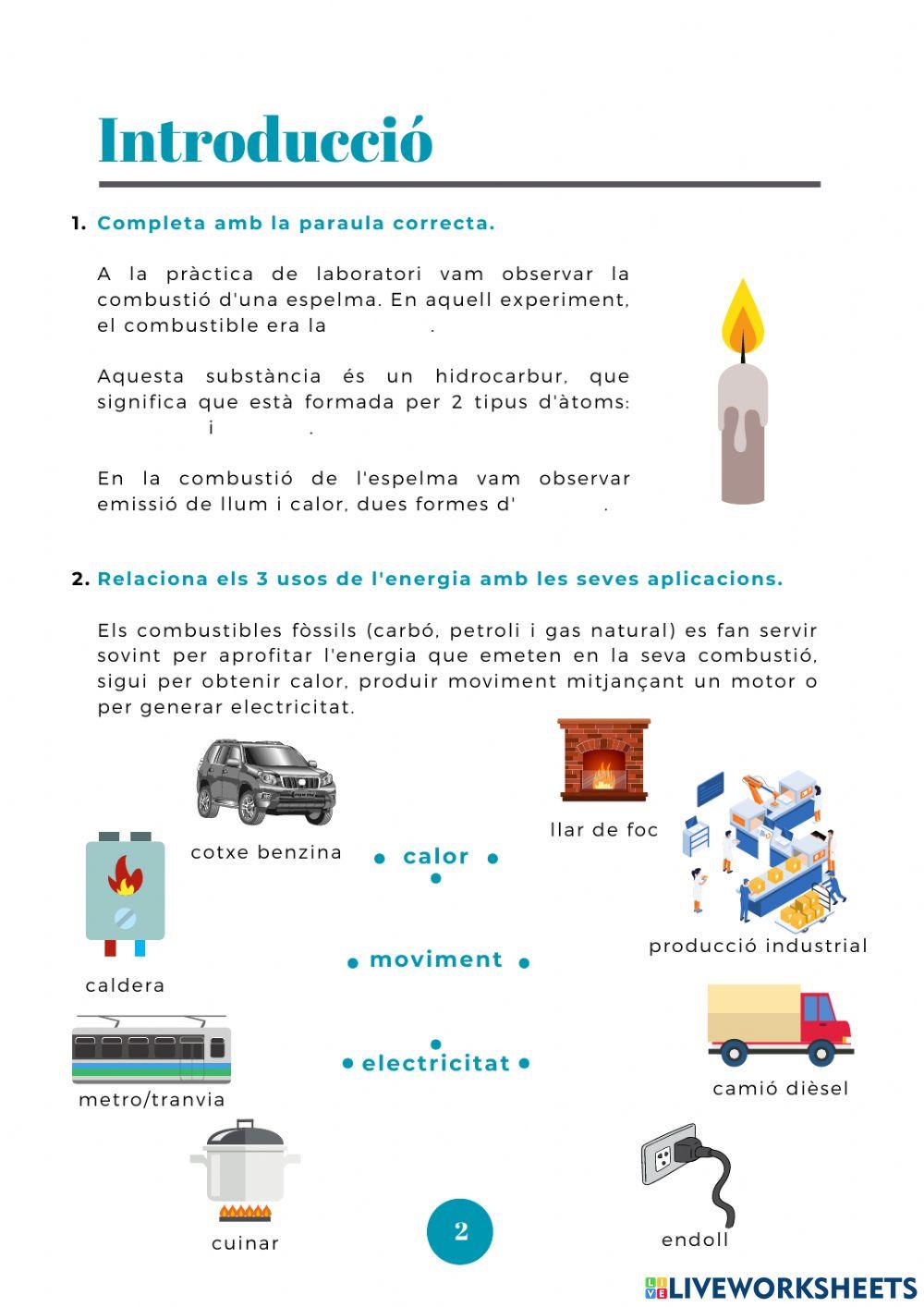 Els combustibles habituals