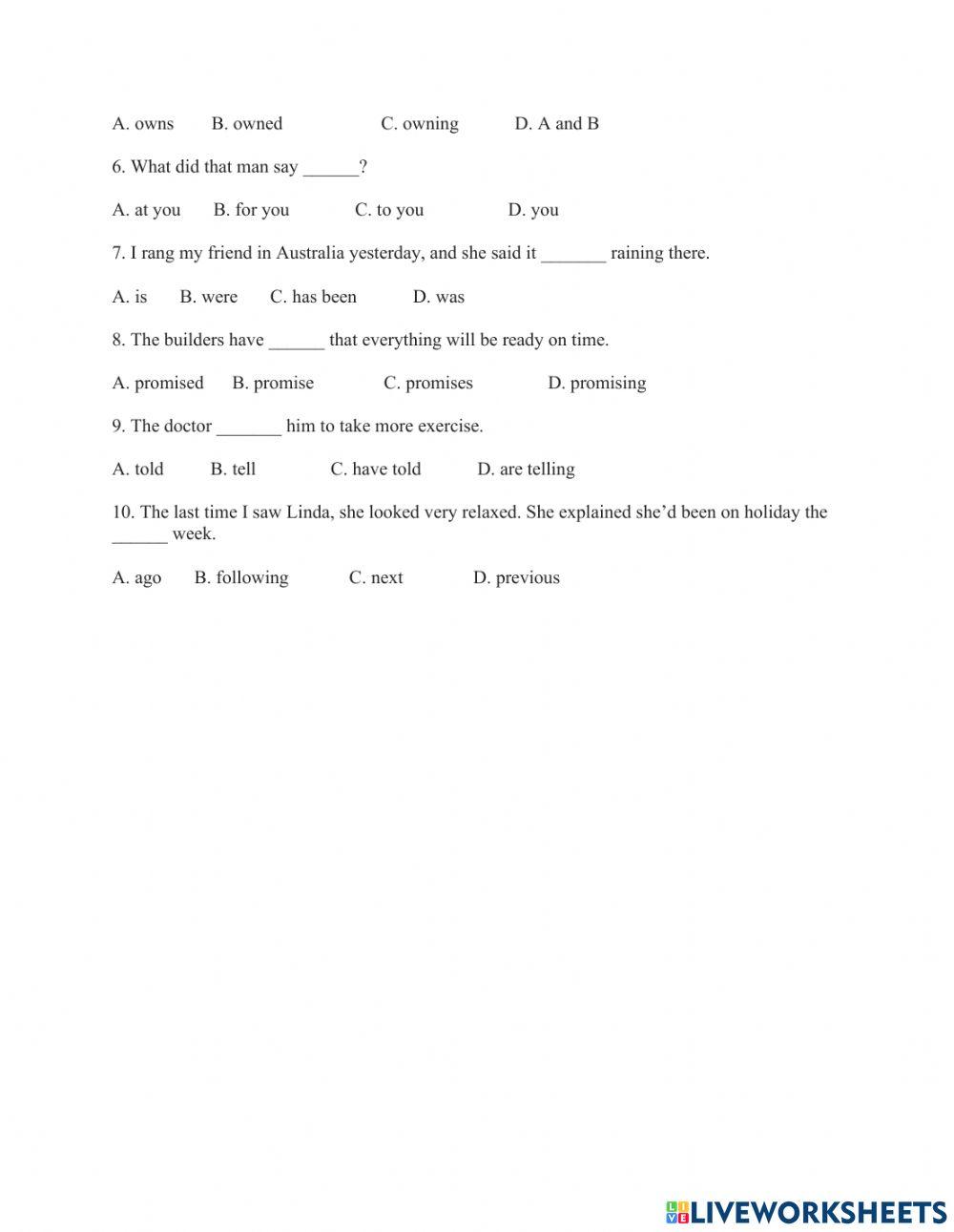 Câu tường thuật