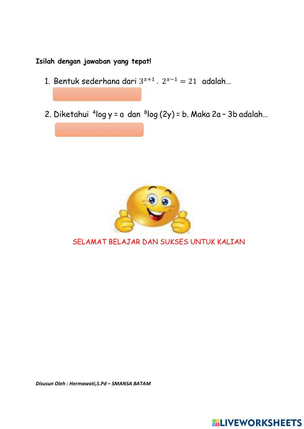 Eksponen dan logaritma